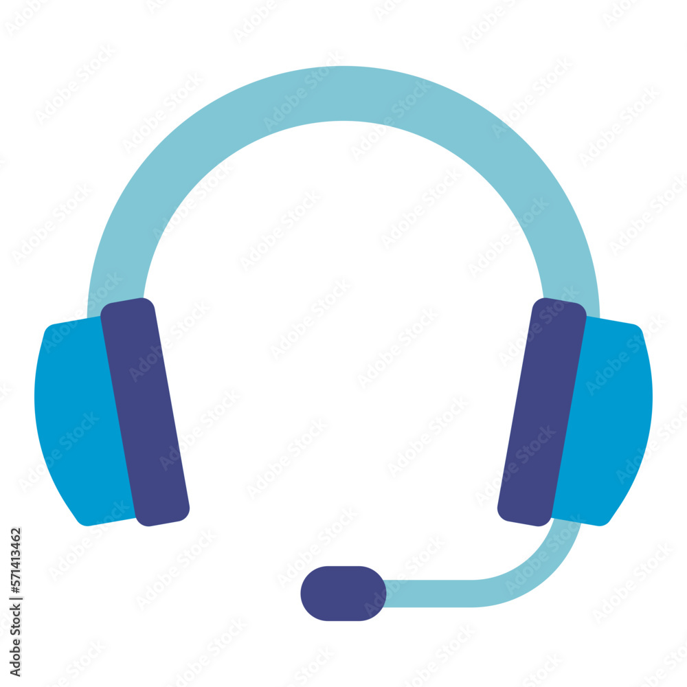 headset device flat icon headset device flat icon