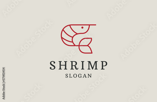 Shirmp logo icon flat design template icon