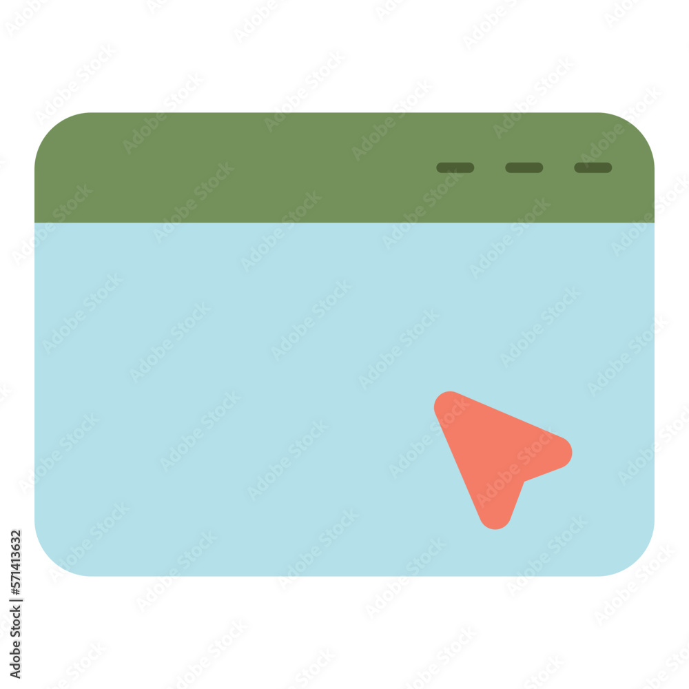 website with cursor arrow flat icon website with cursor arrow flat icon