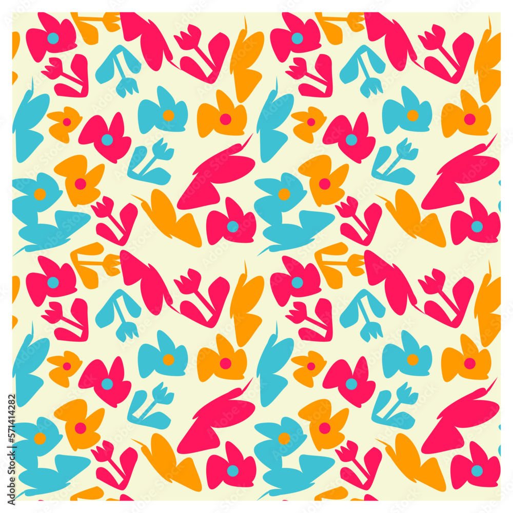 seamless pattern with abstract flowers seamless pattern with abstract flowers