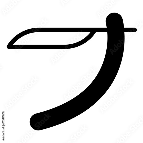 Eyebrow shaver solid icon