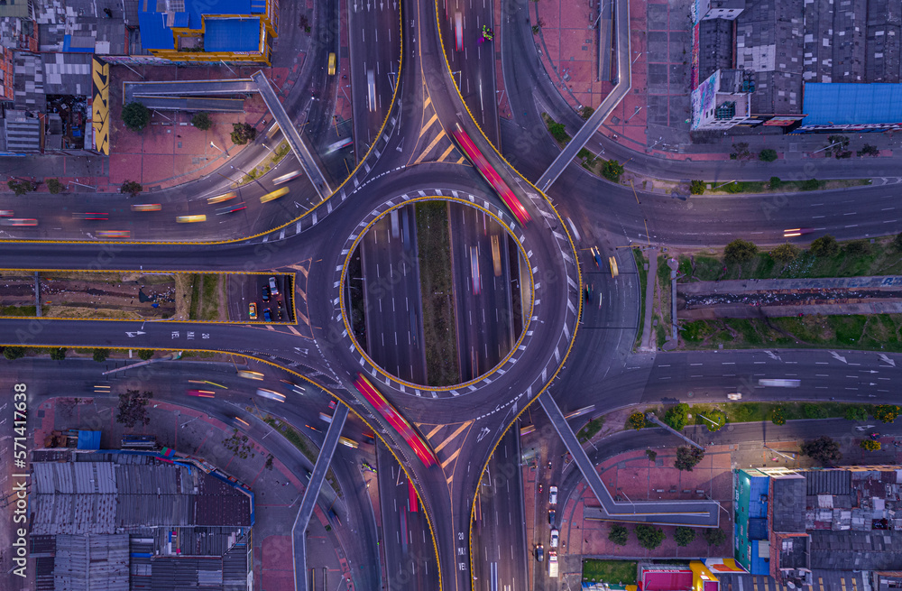 Paisaje urbano de la ciudad de Bogotá, capital de Colombia