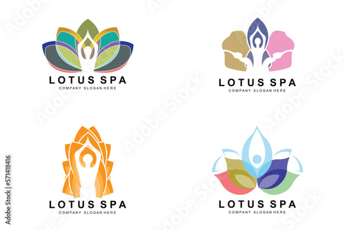 Yoga Logo Design, Sports Icon Illustration Fitness And Mind And Body Concentration