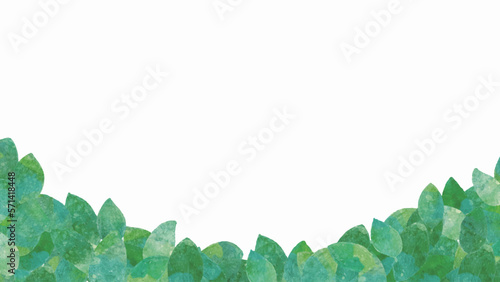  葉っぱの水彩画イラスト背景