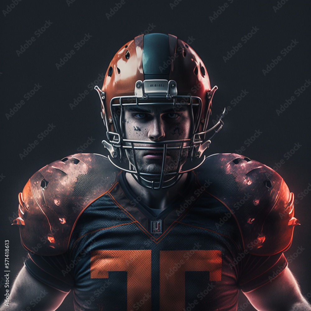 illustration of american football players in their angles that every fan likes, Generative AI