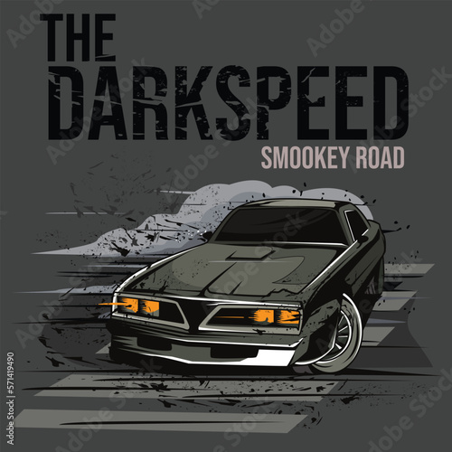 smokey of road, speed car