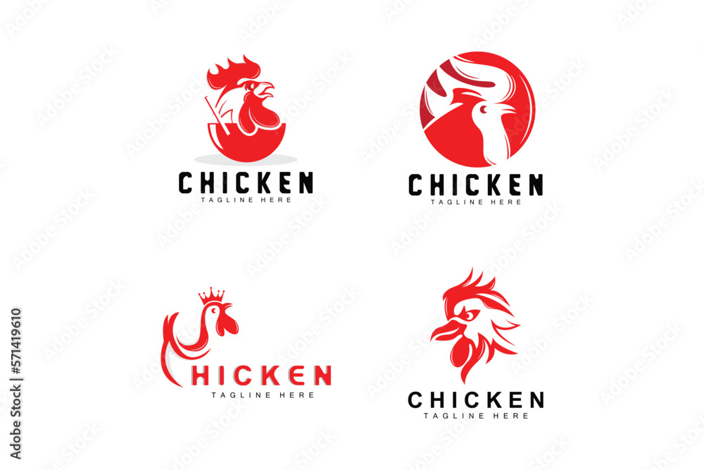 Grilled Chicken Barbecue Logo Design,Chicken Head Vector, Company Brand Grilled Chicken Barbecue Logo Design,Chicken Head Vector, Company Brand