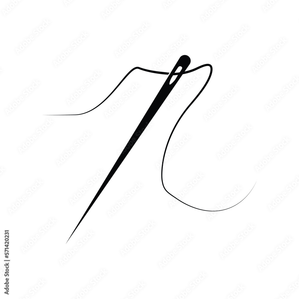 Needle and thread vector icon Needle and thread vector icon