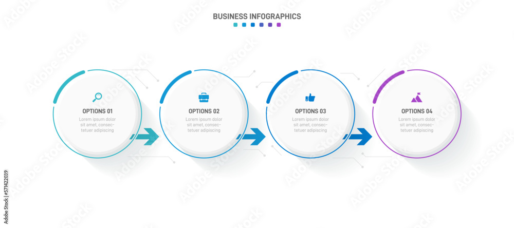 Timeline infographic with infochart. Modern presentation template with ...