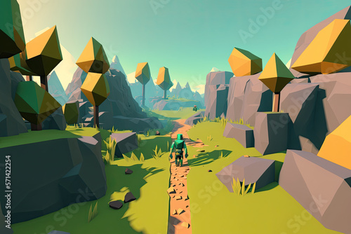 Generative AI - Video Game Screenshot - endless-runner - 01