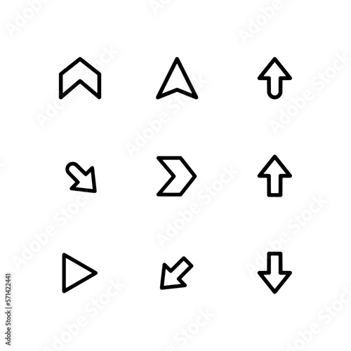 arrow icon set for web