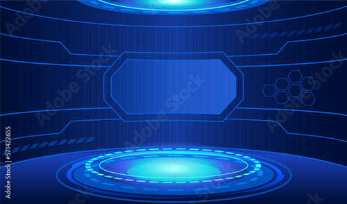Futuristic digital interface element background