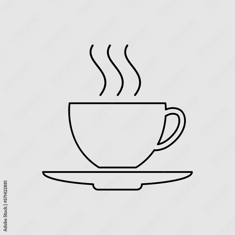 Coffee cup trendy style illustration on white background Coffee cup trendy style illustration on white background