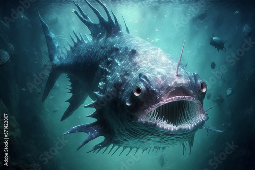 Creepy deep sea creatures With Generative AI © Natthithin