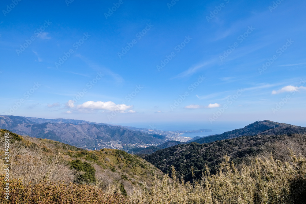 静岡県十国峠からの湯河原と真鶴半島