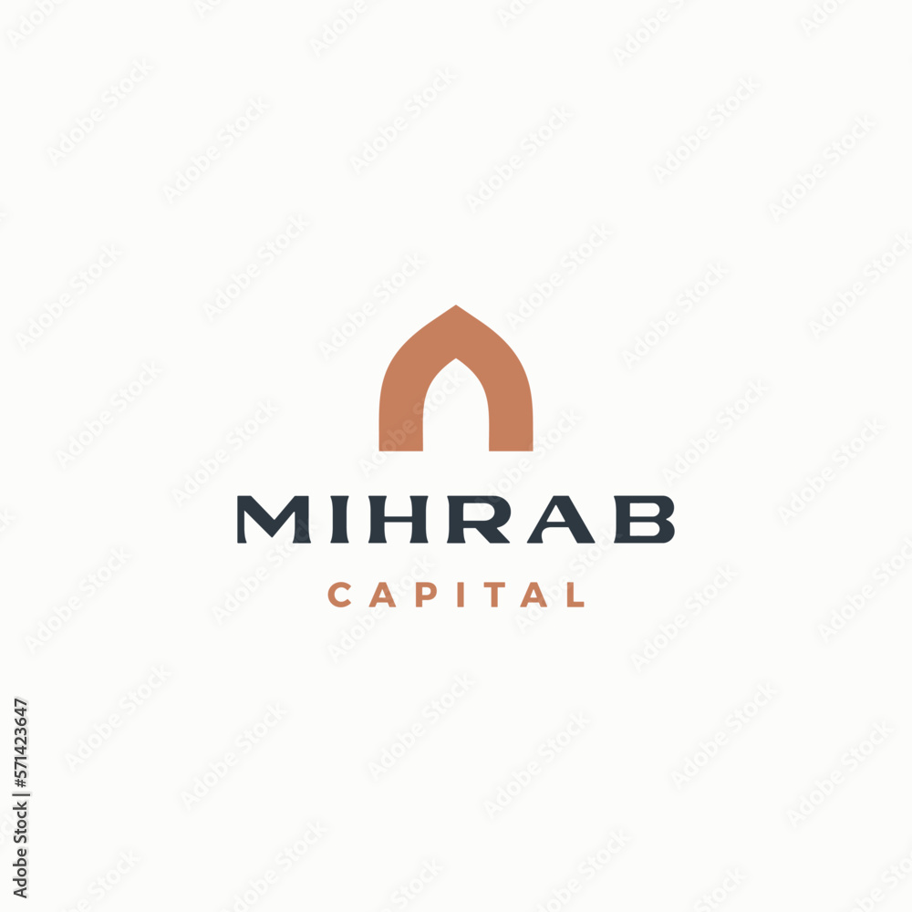 mihrab niche arch door logo vector icon illustration mihrab niche arch door logo vector icon illustration