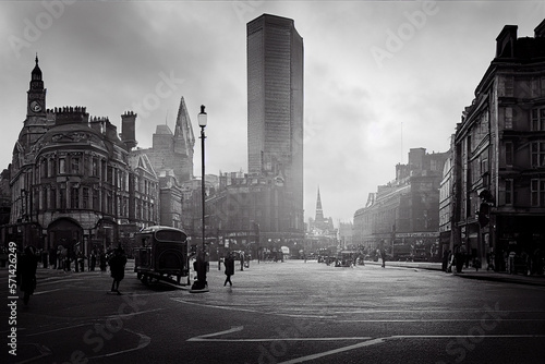 old photograph of London from 1940  UK  Europe  generative AI 