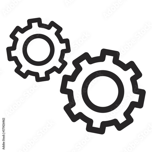 Gear icon, transparent background png and vector file