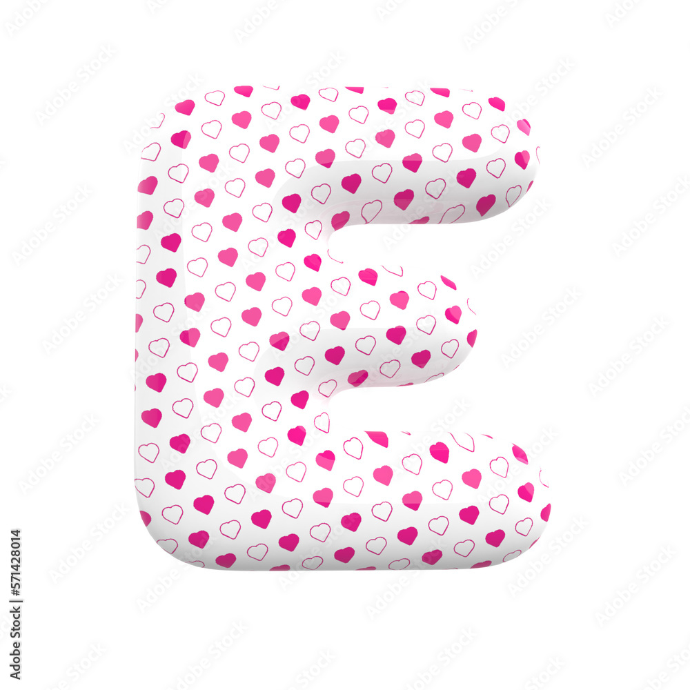 Letter E Love Balloon Alphabet Pink With Generative AI Letter E Love Balloon Alphabet Pink With Generative AI