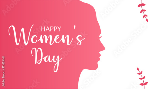 happy women's day background with women silhouette