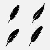 Feather icon set trendy style illustration on white backgroud..eps