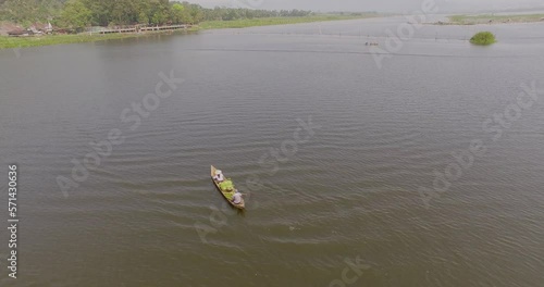 Aerial Eceng Gondok in Rawa Pening Ambarawa lake Central Java Indonesia photo