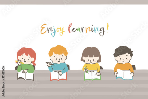 勉強をする子供たち2