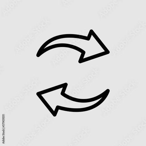 Outline exchange icon trendy style illustrtion on white background..eps