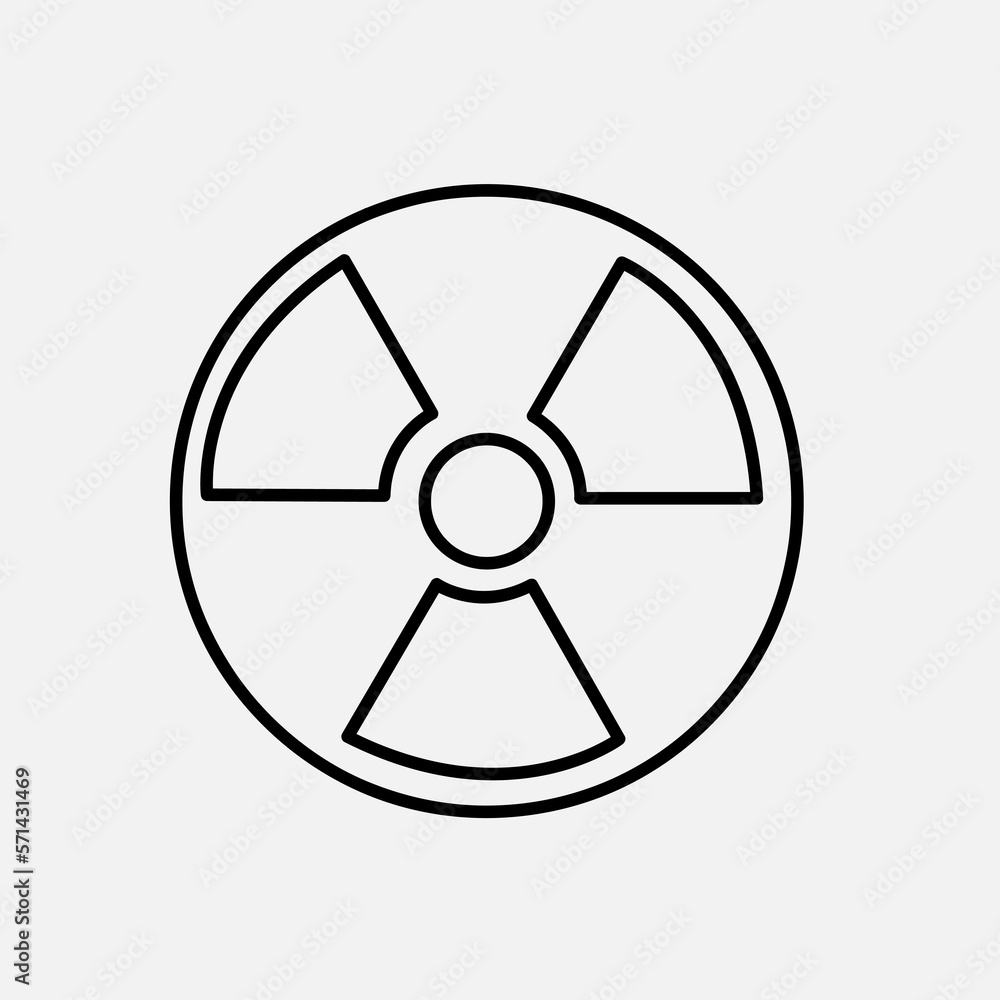 radiation Icon. trendy style illustration on white backkground radiation Icon. trendy style illustration on white backkground