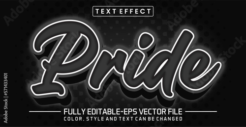Pride text editable style effect