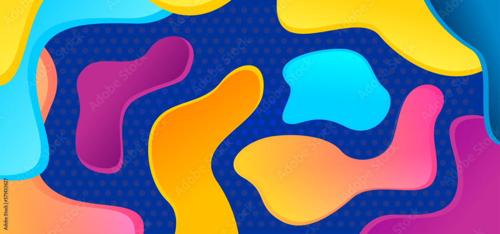 Colorfull liquid background for banner template