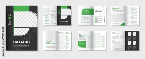 Product catalog or furniture catalogue design with brochure