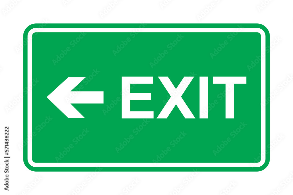Exit to left sign symbol icon green design vector illustration Exit to left sign symbol icon green design vector illustration