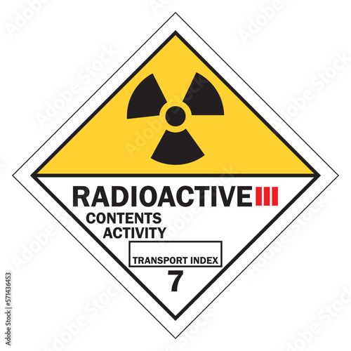 Class 7 Radioactive material vector illustration