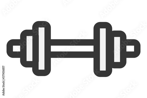 Quadro su tela Dumbbell line icon