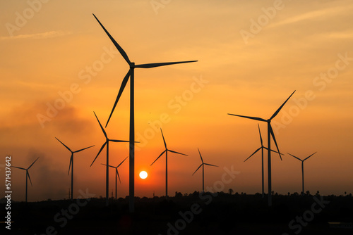 Wind turbines are a large source of natural energy that is turned into electrical energy and then used in everyday life.