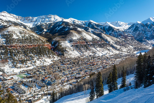 Telluride, Colorado in the Rocky Mountains on a Winter Day