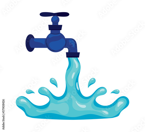 flowing water faucet