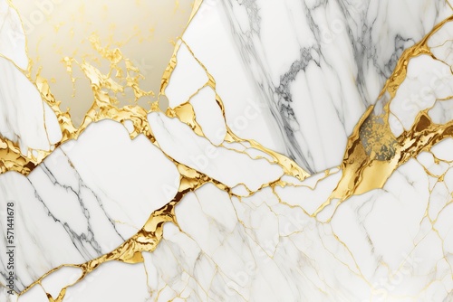 Natural White And Gold Marble Texture
