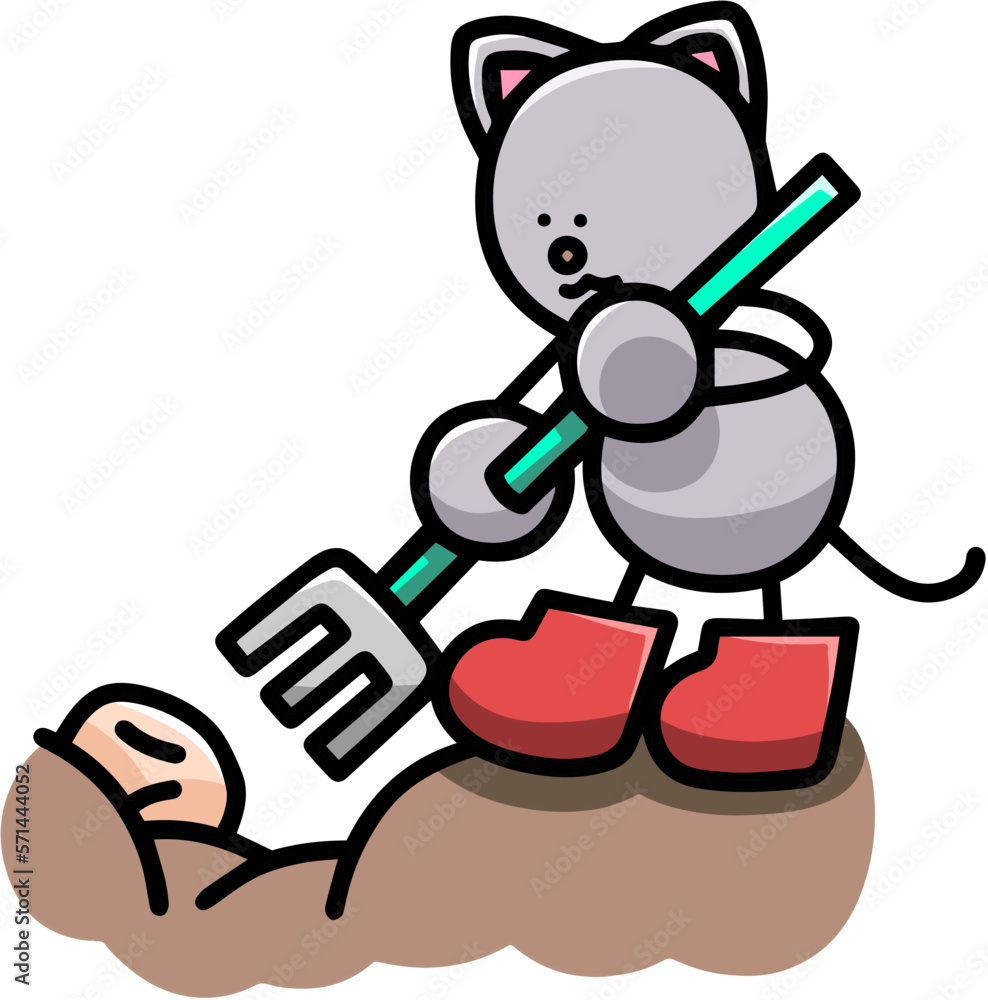 収穫をするにゃんまるのイラスト 猫
収穫をするにゃんまるのイラスト 猫