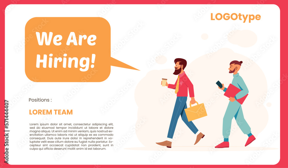 vector we are hiring landing page for web banner vector we are hiring landing page for web banner