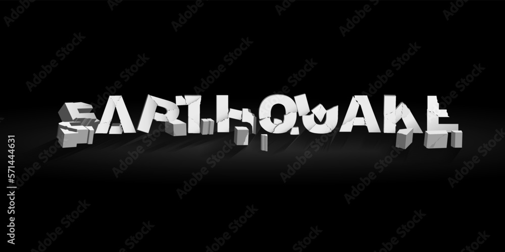 Obraz premium Earthquake effect vector illustration background