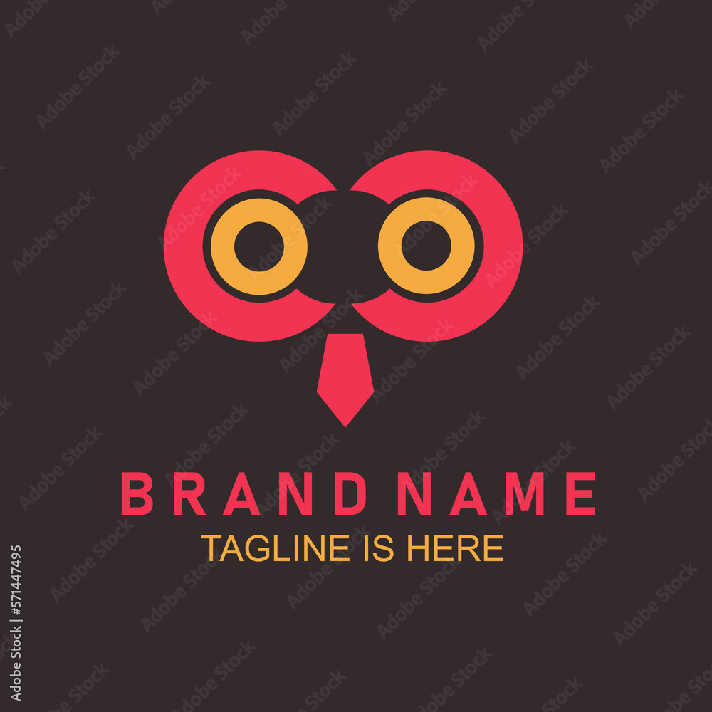 OWL'S EYES logo icon design template elements - vector sign