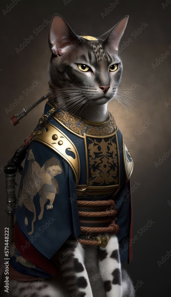 Majestic Animal Oriental Shogun in Samurai Armor: A Depiction of Japanese Culture, Armor, Feudal Japan, Bushido, Warrior, Castle, Shogun, Feudal Lord, Ronin (generative AI) Majestic Animal Oriental Shogun in Samurai Armor: A Depiction of Japanese Culture, Armor, Feudal Japan, Bushido, Warrior, Castle, Shogun, Feudal Lord, Ronin (generative AI)