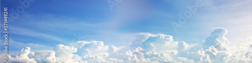 Fototapeta Naklejka Na Ścianę i Meble -  panorama blue white cloud shape abstract nature background