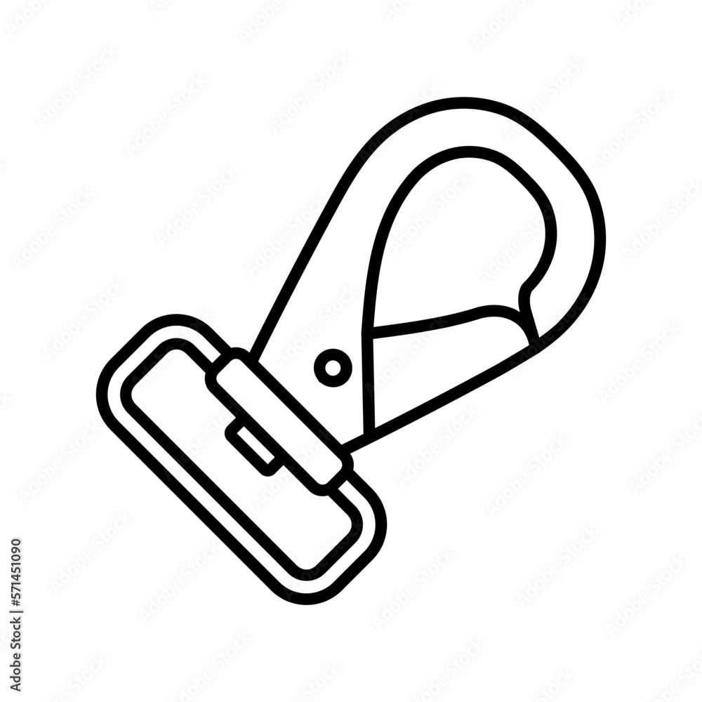 Carabiner Clip Icon Outline Vector Illustration Carabiner Clip Icon Outline Vector Illustration