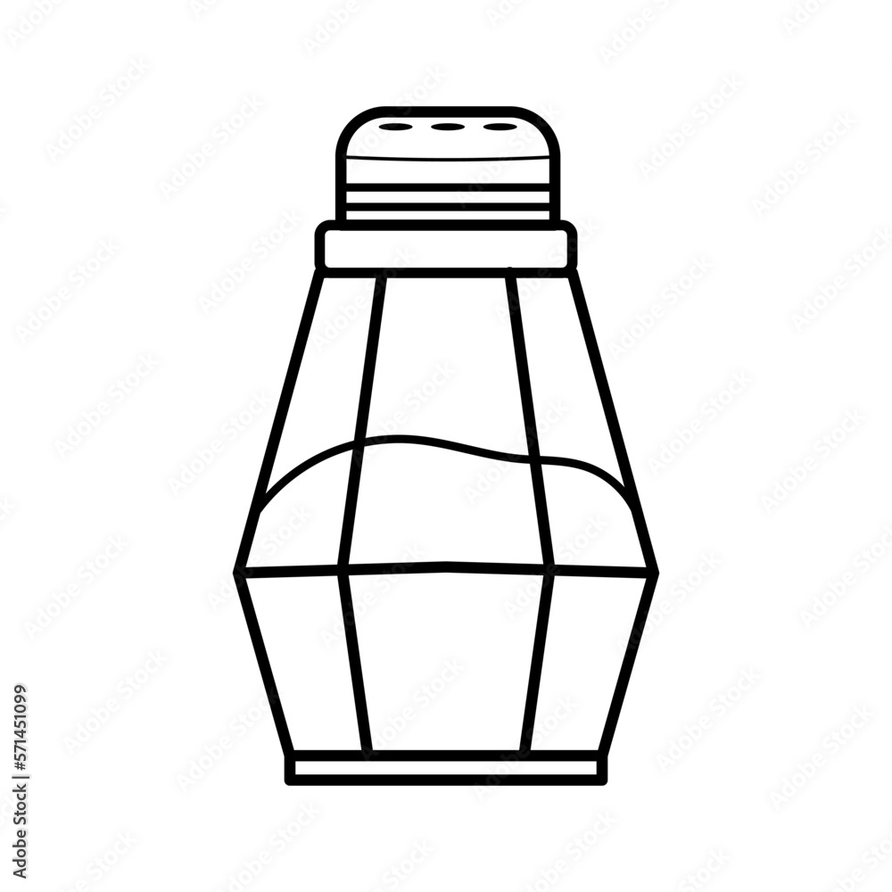 Salt Shaker Icon Outline Vector Illustration