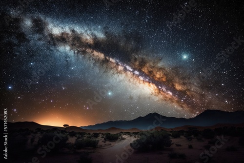 View of the Milky Way. Generative AI