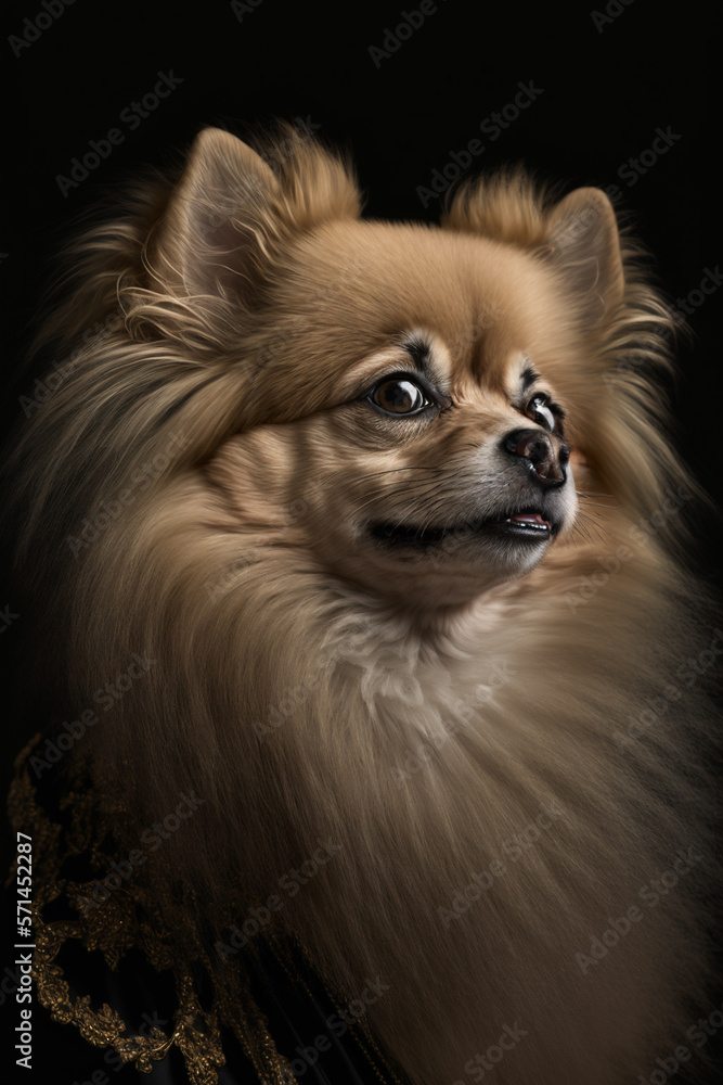 portrait of a pomeranian dog portrait of a pomeranian dog