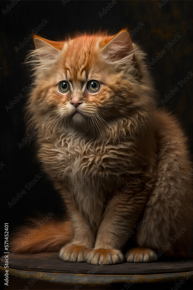 Portrait Photo of an Orange Kitten Portrait Photo of an Orange Kitten